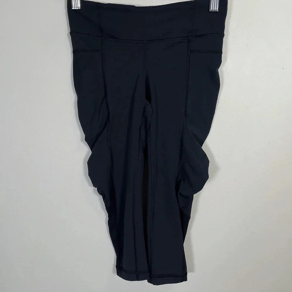 LULULEMON | WOMEN'S  RUNCHING SIDE MESH CROPPED PANT